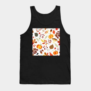 Fall Pattern, Beautiful Autumn, Pumpkins, Acorns, Leaves & Mushrooms face masks, Phone Cases, Apparel & Gifts Tank Top